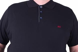 Starbattal Büyük Beden Likralı Klasik Polo Tişört 11500 SIYAH