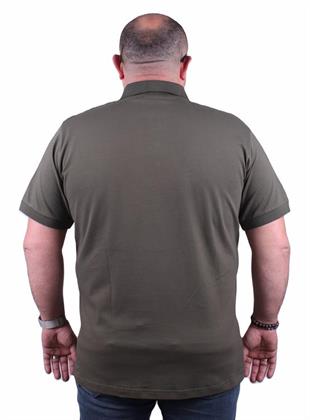 Starbattal Büyük Beden Likralı Klasik Polo Tişört 11500 HAKI