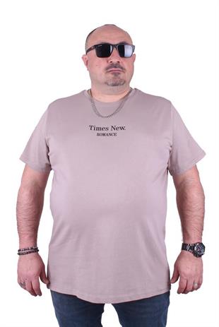 Starbattal Büyük Beden Sıfır Yaka Tişört Romance 23104 TOPRAK