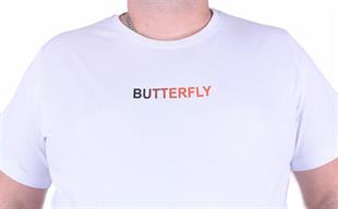 Starbattal Büyük Beden Sıfır Yaka Tişört Butterfly 23107 BEYAZ