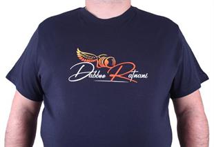 Starbattal Büyük Beden Sıfır Yaka Tişört Wings 23112 LACIVERT