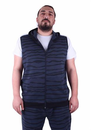 Starbattal Büyük Beden Unisex Yelek 23600 INDIGO