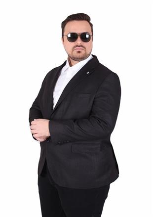 Starbattal Erkek Büyük Beden 4 Drop Blazer Oskar Ceket 500607 SIYAH