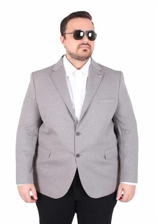 Starbattal Erkek Büyük Beden 4 Drop Blazer Sedef Ceket 500606 TOPRAK