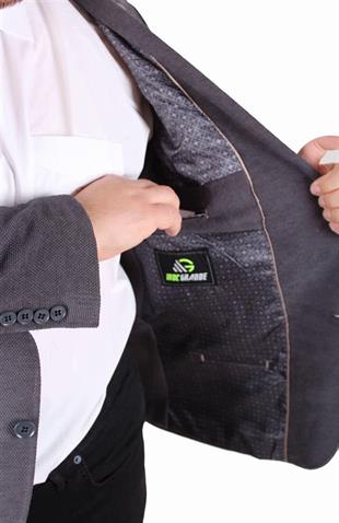 Starbattal Erkek Büyük Beden 4 Drop Blazer Şönili Ceket 500602 ANTRASIT