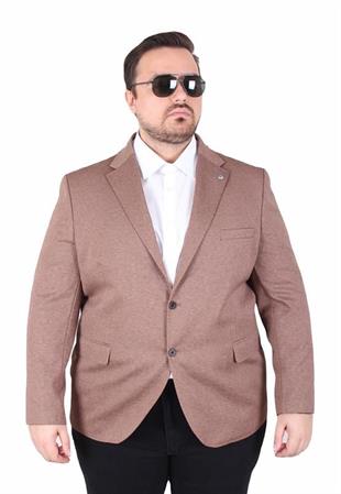 Starbattal Erkek Büyük Beden 4 Drop Blazer Zaha Ceket 500603 Vizon