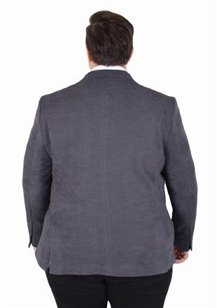 Starbattal Erkek Büyük Beden 4 Drop Blazer Şönili Ceket 500602 ANTRASIT