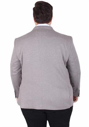 Starbattal Erkek Büyük Beden 4 Drop Blazer Sedef Ceket 500606 TOPRAK