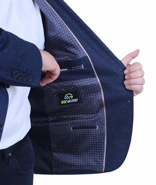 Starbattal Erkek Büyük Beden 6 Drop Blazer Gio Ceket 500604 LACIVERT