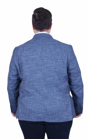 Starbattal Erkek Büyük Beden 6 Drop Blazer Tuna Ceket 500601 LACIVERT