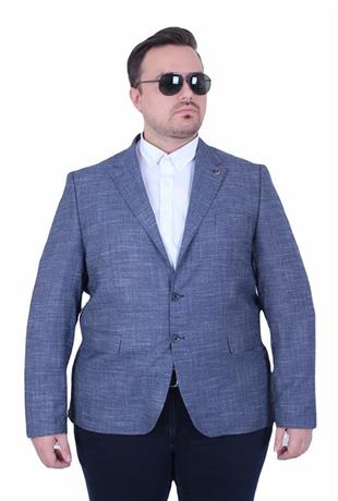 Starbattal Erkek Büyük Beden 6 Drop Blazer Tuna Ceket 500601 LACIVERT