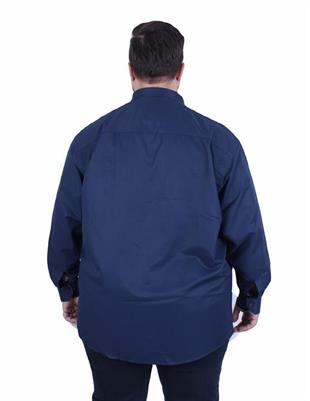 Starbattal Erkek Büyük Beden Çift Cep Kapaklı Gömlek 11366 LACIVERT