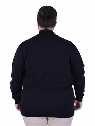 Starbattal Erkek Büyük Beden Fermuarlı Hırka 23754 SIYAH