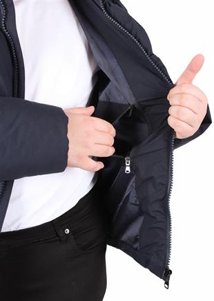 Starbattal Erkek Büyük Beden Kapüşonlu Mont Lusso 2505 LACIVERT