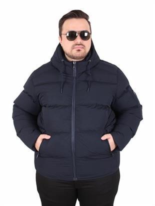 Starbattal Erkek Büyük Beden Kapüşonlu Mont Lusso 2505 LACIVERT