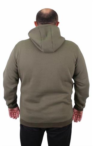 Starbattal Erkek Büyük Beden Kapuşonlu Sweat Prstge Paris 23208 HAKI