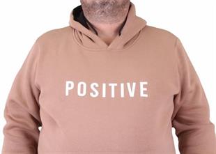 Starbattal Erkek Büyük Beden Kapuşonlu Sweat Positive 23211 S.KAHVE