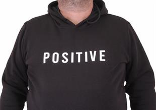 Starbattal Erkek Büyük Beden Kapuşonlu Sweat Positive 23211 SIYAH