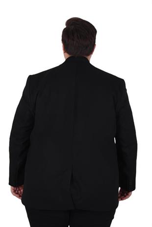 Starbattal Erkek Büyük Beden Kaşmir Kaban 103008 SIYAH