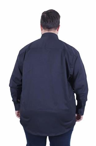 Starbattal Erkek Büyük Beden Klasik Cepsiz Gömlek 11363 SIYAH