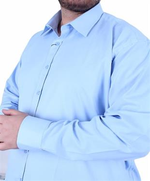 Starbattal Erkek Büyük Beden Klasik Cepsiz Gömlek 11363 MAVI