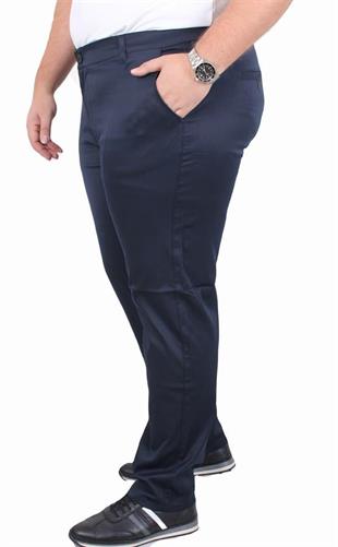 Starbattal Erkek Büyük Beden Likralı Gabardin Yan Cepli Pantolon 11956 LACIVERT
