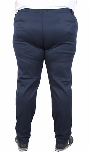 Starbattal Erkek Büyük Beden Likralı Gabardin Yan Cepli Pantolon 11956 LACIVERT