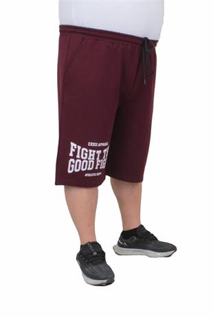 Starbattal Erkek Büyük Beden Penye Şort Good Fight 24632 MURDUM