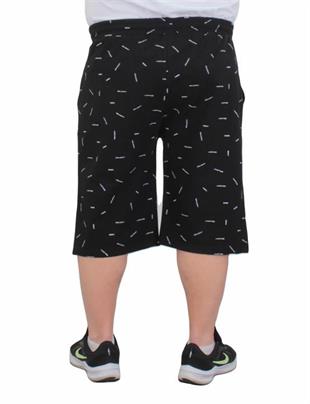 Starbattal Erkek Büyük Beden Penye Şort Justice 24645 SIYAH