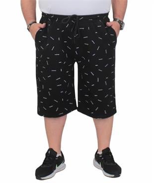 Starbattal Erkek Büyük Beden Penye Şort Justice 24645 SIYAH