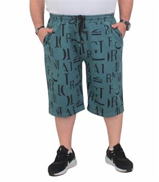 Starbattal Erkek Büyük Beden Penye Şort Letter Dance 24644 CAGLA