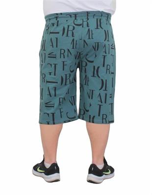 Starbattal Erkek Büyük Beden Penye Şort Letter Dance 24644 CAGLA