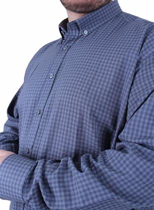 Starbattal Erkek Büyük Beden Pitikareli Cepsiz Gömlek 11358 GRI