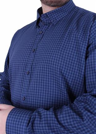 Starbattal Erkek Büyük Beden Pitikareli Cepsiz Gömlek 11358 LACIVERT