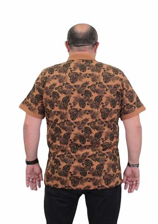 Starbattal Erkek Büyük Beden Polo Yaka Tişört Hawai 24455 Vizon