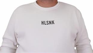 Starbattal Erkek Büyük Beden Sıfır Yaka Sweat Hlsnk 23204 EKRU