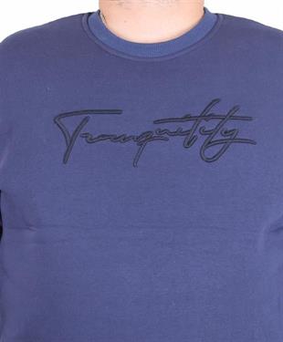 Starbattal Erkek Büyük Beden Sıfır Yaka Sweat Twenty 24200 INDIGO