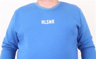Starbattal Erkek Büyük Beden Sıfır Yaka Sweat Hlsnk 23204 SAKS