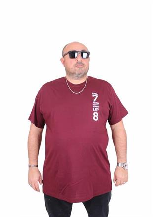 Starbattal Erkek Büyük Beden Sıfır Yaka Tişört Stand Up 25158 MURDUM