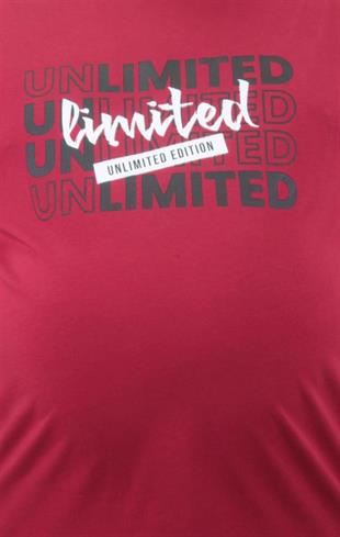 Starbattal Erkek Büyük Beden Sıfır Yaka Tişört Unlimited 23177 BORDO