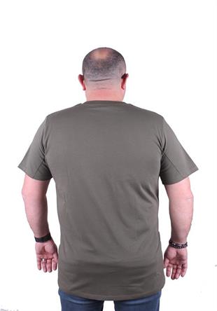 Starbattal Erkek Büyük Beden Sıfır Yaka Tişört DOP 23176 HAKI