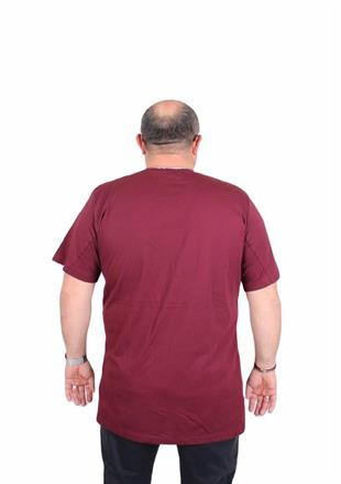 Starbattal Erkek Büyük Beden Sıfır Yaka Tişört Stand Up 25158 MURDUM
