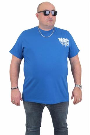 Starbattal Erkek Büyük Beden Sıfır Yaka Tişört Paris 24129 SAKS