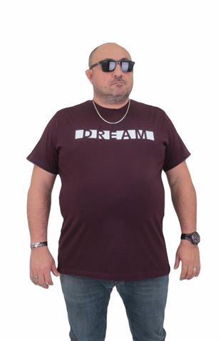 Starbattal Erkek Büyük Beden Sıfır Yaka Tişört Dream 24140 MURDUM