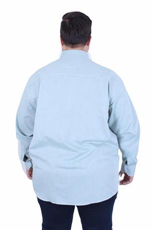 Starbattal Erkek Büyük Beden Yaka Düğmeli Cepsiz Gömlek 11357 YESIL