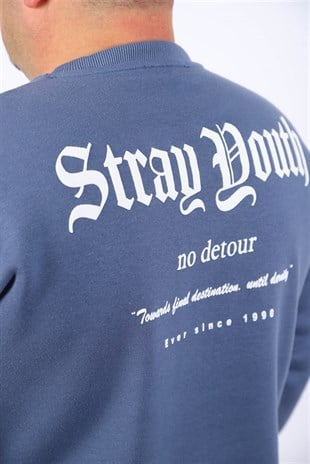 Starbattal Erkek Sweat Stray South 22730 MAVI