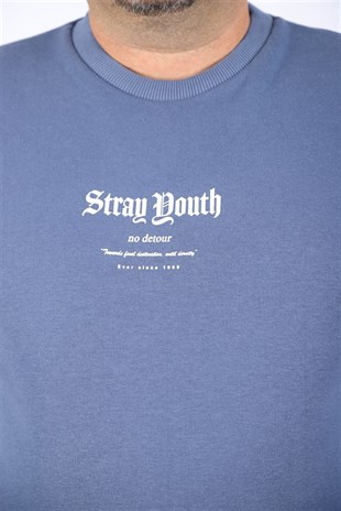 Starbattal Erkek Sweat Stray South 22730 MAVI