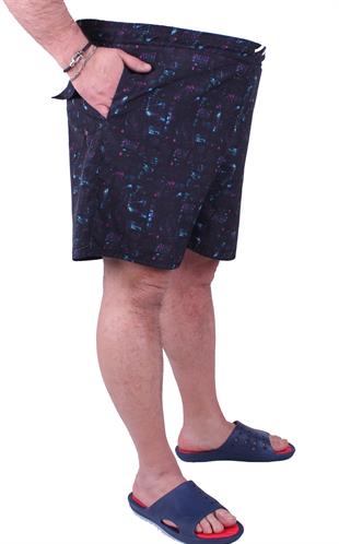 Erkek Büyük Beden Deniz Şortu NK 23673 SIYAH