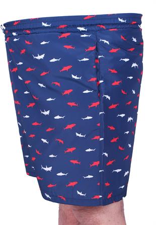 Erkek Büyük Beden Deniz Şortu Shark 23676 LACIVERT
