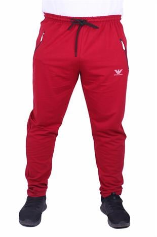 Erkek Büyük Beden Eşofman Altı 2ip Likralı EA 23622 BORDO